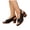 A Black, variant on Women's Retro Hollow Out Platform Sandals Chunky Mid Heel Peep Toe Summer Dress Shoes Casual Slingback Slides Black Size 6.5