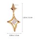 thumbnail image 2 of unbranded 1Par Aretes De En Metal Dorado Con De Rhinestone Para Estilo Chic, 2 of 5