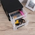 thumbnail image 7 of Kuyiluo Storage Box 1PC 2-Drawer Storage Cabinet Clear Closet Box Shelf (Black/Transparent), 7 of 7