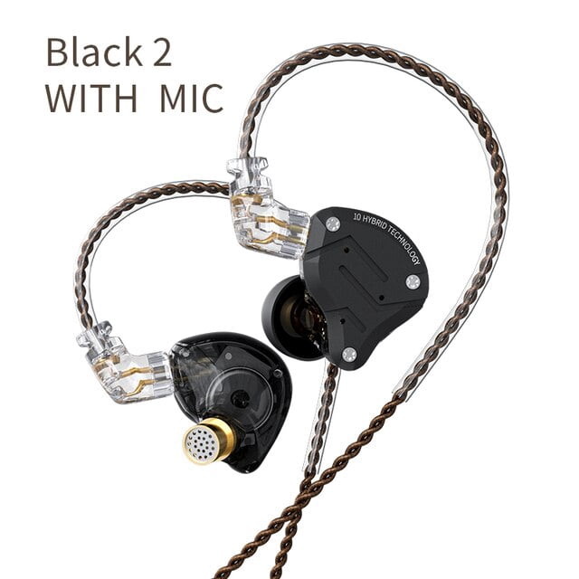 KZ ZS10 PRO 4BA + 1DD HIFI Auriculares de metal Auriculares híbridos en la oreja Auriculares deportivos con cancelación de ruido KZ ZSN PRO ZST AS16 AS12 AS10 C16 Tan Jianjun unisex