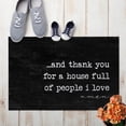 thumbnail image 2 of Personalized Planet 27x18 And Thank You for a House Full of People I Love Amen Spiritual Doormat on Black Rectangular 1/8” Thick Non Slip Mat for Kitchen Hallway Deck or Porch, 2 of 4