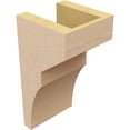 thumbnail image 5 of 5"W x 5"D x 10"H Wide Monterey Rough Cedar Woodgrain TimberThane Corbel, Primed Tan, 5 of 6