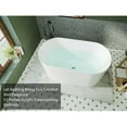 thumbnail image 2 of 51" Acrylic Freestanding Bathtub-Acrylic Soaking Tubs, White Bathtub, Oval Shape White Freestanding Bathtub With Chrome Pop Up Drain CUPC Certificate, 2 of 5