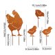 thumbnail image 3 of Uuiauoio 4pcs Easter Metal Garden Stake Rusty Garden Decor Rustic Iron Silhouette Decoration Art Flower Metal Cutout Sign Floor Standing Sculpture for Yard Decor Holiday Outdoor, 3 of 6