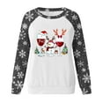 thumbnail image 3 of Craaazy Christmas Gifts Womens Shirts Fashion Casual Christmas Printed Round Neck Loose Long Sleeve Capless Sweatshirt Top Gifts For Women, 3 of 4