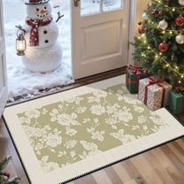 2x3 Entryway Rug Bathroom Rugs for Front Door Bedroom Kitchen, Washable Vintage Print Carpet, Floor Mat with Non Slip Backing
