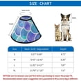 thumbnail image 3 of Colorful Mermaid Soft Cat Dog Recovery Collar Adjustable Cat Cone Wound Healing Protective After Surgery for Dog Cone Collars, 3 of 7