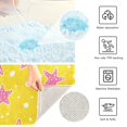 thumbnail image 3 of Yayeee Bath Rug for Bathroom Floor Non Slip Rectangle Fluffy Soft Absorbent Mat, 16"x24", Big Pink Stars Pattern, 3 of 7
