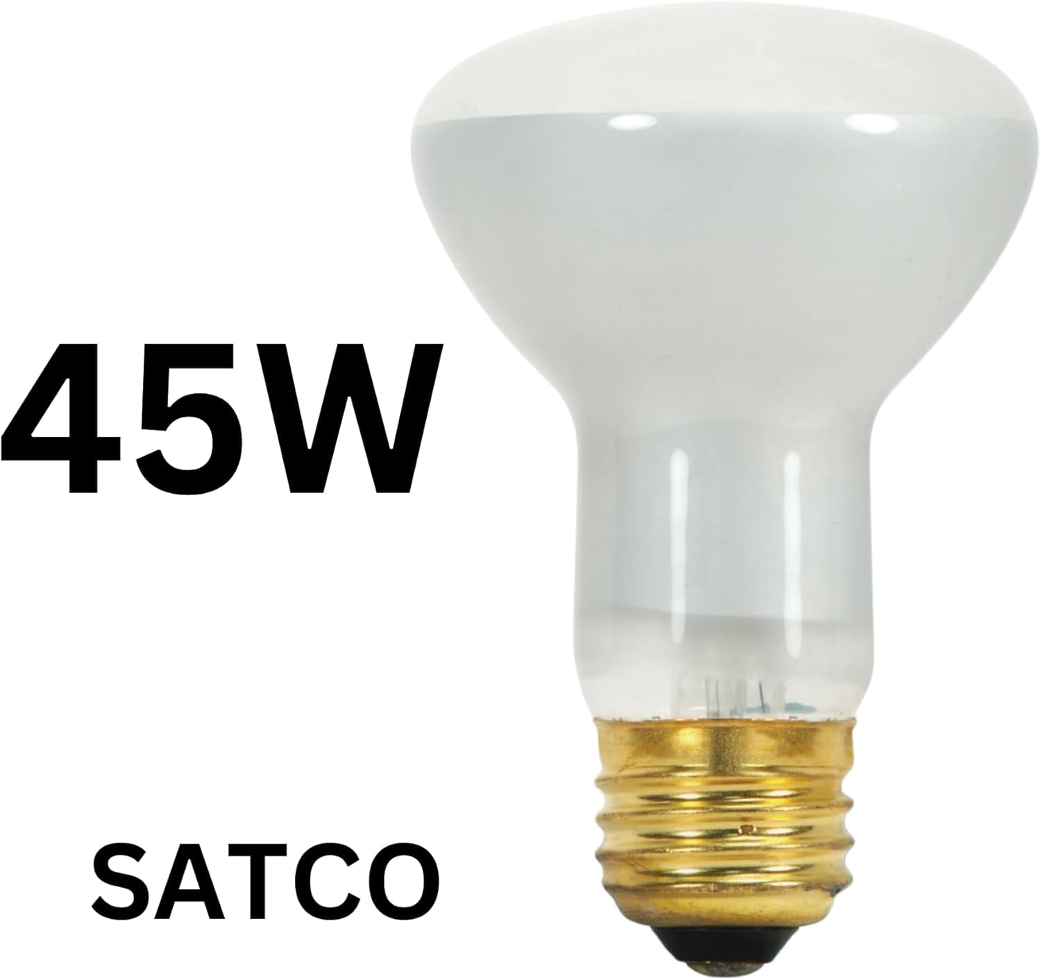 Satco S8519 R20 Incandescent Reflector Light Bulb 45W 130V 2700K E26 Medium Base Dimmable Frosted  (12 Pack)