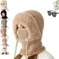 thumbnail image 7 of Averageon 3 in 1 Beanie Hat for Women,3 in 1 Beanie Hat with Scarf and Mask,3-in-1 Winter Balaclava for Women(55-60cm), 7 of 7