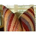 thumbnail image 2 of Thomas Collection Red Blue Orange Stripe Embroidered Throw Pillow - 11035, 2 of 5