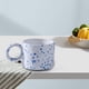thumbnail image 4 of Taza nórdica con asa grande para pendientes, taza para café, té, arrugada a mano, para bebidas frías, fácil de usar Tinta azul splash, 4 of 9