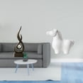 thumbnail image 2 of Estatua de caballo de fuego de , figura decorativa de resina con forma de llama, escultura de arte moderno, adorno de mesa para sala de estar, 2 of 8