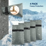 Outdoor Faucet Cover for Winter - WeGuard Outdoor Water Faucet Cover Socks for Winter Freeze Protection Pipe Insulation Waterproof Insulated Cover, Gray