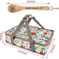 thumbnail image 3 of Numjaw Insulated Casserole Carrier for Hot or Cold Food, Casserole Travel Carry Bag with 5 Cute Wooden Spoons, Food Warmer Bag for Party/Picnic, Kitchen Accessories, Gifts for Women, 3 of 7