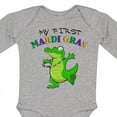 thumbnail image 4 of Inktastic My First Mardi Gras-alligator Boys or Girls Long Sleeve Baby Bodysuit, 4 of 5