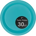 thumbnail image 2 of DecorRack 30 Pack Small Plastic Plates, 7 inch Heavy Duty Disposable Dinner Plates, Durable Party Tableware, Turquoise (30 Count), 2 of 6