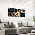thumbnail image 3 of Teens Adult Geometry Swirl Canvas Wall Art for Living Room Bedroom Abstract Art Striped Wall Painting Women Men Vintage Brown Red Picture Wall Decor Rustic Wall Art for Home Decor Unframed, 3 of 6