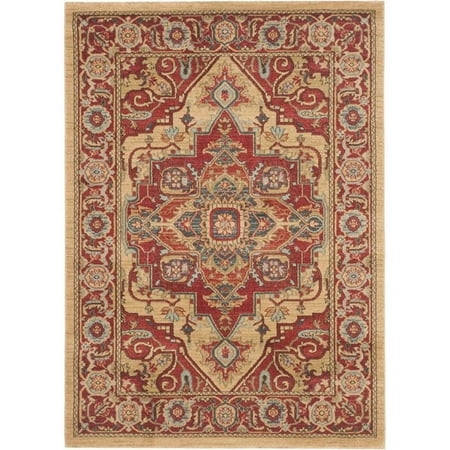 - Safavieh Mahal Oswin Power-Loomed Area Rug or Runner, Red/Natural