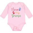 thumbnail image 3 of Inktastic I Love My Gramps Cute Grandkids Boys or Girls Long Sleeve Baby Bodysuit, 3 of 5