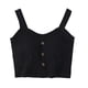 thumbnail image 3 of TaTaai Women Fashion Sleeveless Tank Top Crew Neck Solid Color Short Button Design With Chest Pad Breathable Non See-through Machine Washable Versatile Daily Wear Top Gift, 3 of 5
