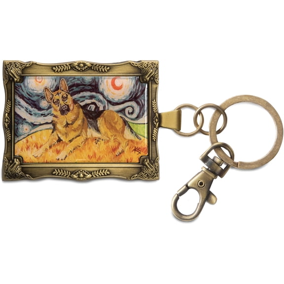 Pavilion Gift Company - German Shepherd - Van Growl - 2" x 2.75" Keychain