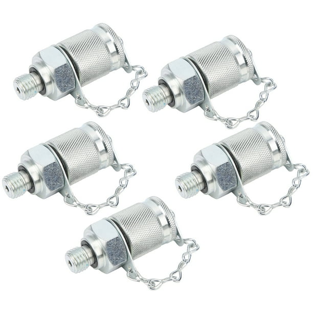 Conectores, 5 piezas Adaptador de prueba hidráulica Conector de prueba hidráulica Conector de prueba de rosca Rendimiento empaquetado con energía