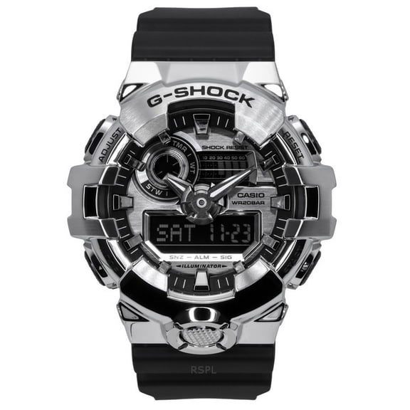 Casio G-Shock G-Steel Analog Digital Resin Strap Silver Dial Quartz GM-700-1A 200M Men's Watch