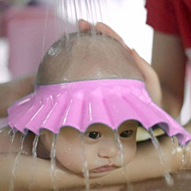 Ultra-light EVA Waterproof Baby Kids Shower Bathing Shampoo Hat (Pink)
