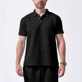 thumbnail image 2 of Ashirexll Mens T-shirts, Big and Tall Shirts for Men, Casual Loose Shirts Summer Turndown Collar Short Sleeve Shirts, 2 of 4