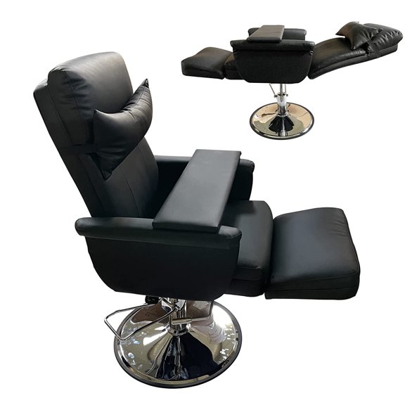 INTSUPERMAI Hydraulic Folding Bed Chair Black for Beauty Salon Spa Home Office