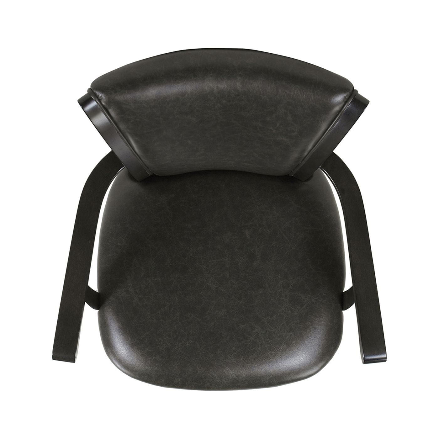 Williams 27" Swivel Counter Height Bar Stool Vintage Black Brown Faux Leather