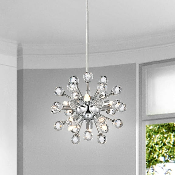 The Lighting Store Clara Mini Pendant 6-light Sputnik Clear Crystal Balls Pendant Chandelier