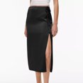 thumbnail image 2 of Kaemgyyd Skirts for Women with Side Slit High Waist Tie up Soft Midi Skirt Casual Loose Wear to Work Solid Skirt, 2 of 7
