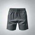 thumbnail image 3 of Mens Casual Shorts Lightweight Quick Dry Athletic Training Running Shorts Elastic Waist Drawstring Breathable Summer Beach Travel Shorts Gray S, 3 of 5