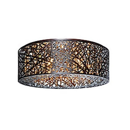 

Inca Led Bronze Flush Mount Ceiling Light in With Bulb Cognac - 24 in.