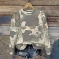 thumbnail image 3 of Craaazy Sweatshirt For Women Leaf Print Oversized Fall Fashion Long Sleeve Blouses Camo Maple Graphic Shirts Gifts For Women, 3 of 9