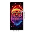 thumbnail image 3 of Christmas Door Curtain, Glow in the Dark Printed Door Cover with Santa and Snowman Designs, Hanging Holiday Decoration with Cord, 70.9 by 35.4 Inches - Santa Claus, 3 of 6