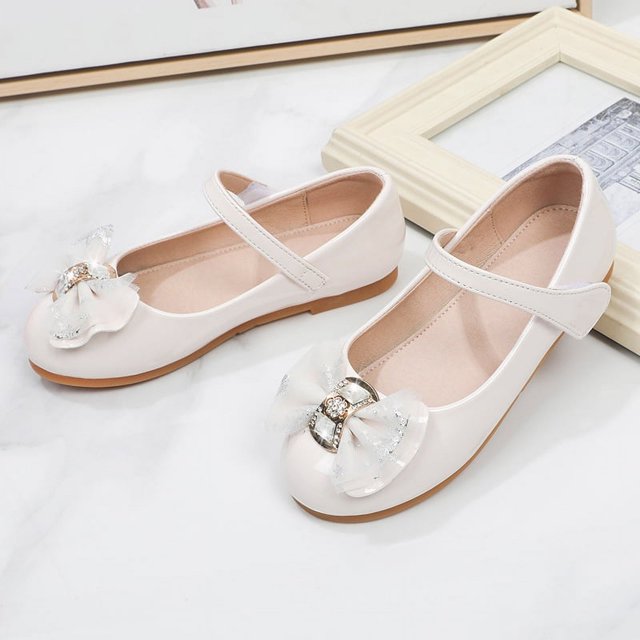 Zapatos de cuero negro para niñas, zapatos de princesa para niños de otoño, zapatos de rendimiento de moda para niños grandes, zapatos de estudiante para niñas pequeñas
