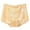 Beige, variant on Women's Panties Solid Lace Full Coverage Comfortable Panties Elegant French Cut Lace Underwear Ladies Panties Beige L