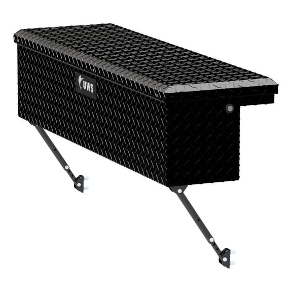 UWS EC30202-MK2 48 In Low Profile Aluminum Truck Side Tool Box, Gloss Black