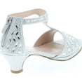 thumbnail image 5 of Link Excited-95K Girl's Glitter Rhinestone T-Strap Back Zipper Wrapped Heel Sandals, 5 of 7