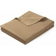 thumbnail image 2 of Luxurious Flat Sheet - 100% Egyptian Cotton, 500 Thread Count, 1 Piece Top Sheet, Extra Soft Bed Sheet, Breathable and Cooling Flat Sheet, Solid Taupe, Twin Size, 2 of 5