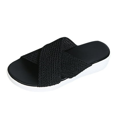 

VerPetridure Wedge Sandals for Women Women Dressy Comfy Platform Casual Shoes Summer Beach Travel Slipper Flip Flops