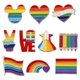 thumbnail image 1 of Paquete de 10 alfileres de arcoíris, alfileres de orgullo, broches para ropa, insignias de orgullo, 1 of 5