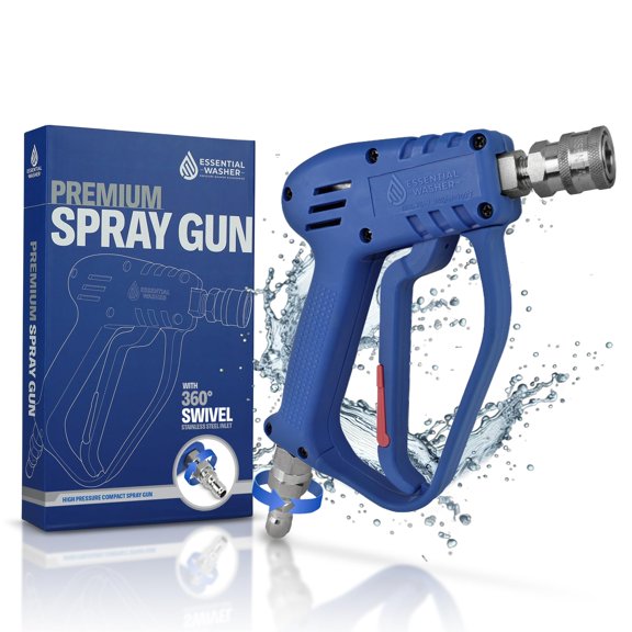Pistola hidrolavadora corta Essential Washer con conexión giratoria de acero inoxidable | Compatible con cañón de espuma | Agua a alta presión de 4000 PSI