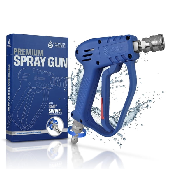 Pistola hidrolavadora corta Essential Washer con conexión giratoria de acero inoxidable | Compatible con cañón de espuma | Agua a alta presión de 4000 PSI