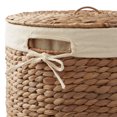 thumbnail image 7 of Casafield Round Laundry Hamper with Lid and Removable Liner Bag - Cinnamon Brown, Woven Water Hyacinth Laundry Basket for Clothes, 7 of 7