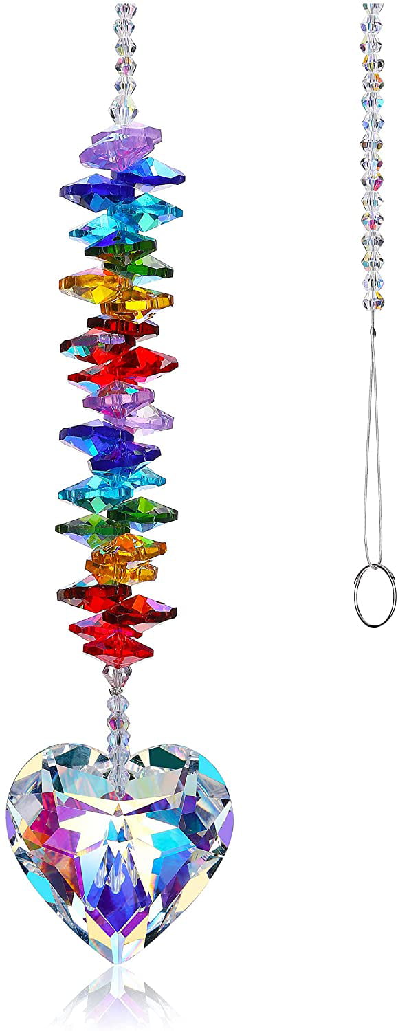 Suncatcher Rainbow Maker Glass Prisms Pendant DIY Chandelier Ornaments Gift 