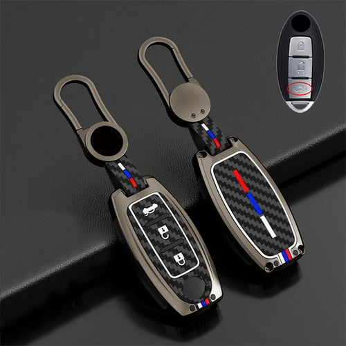 Car Key Fob Cover Case Protector Zinc Alloy Silicone Car Key Fob Case Cover For Nissan Sentra For Infiniti Q50